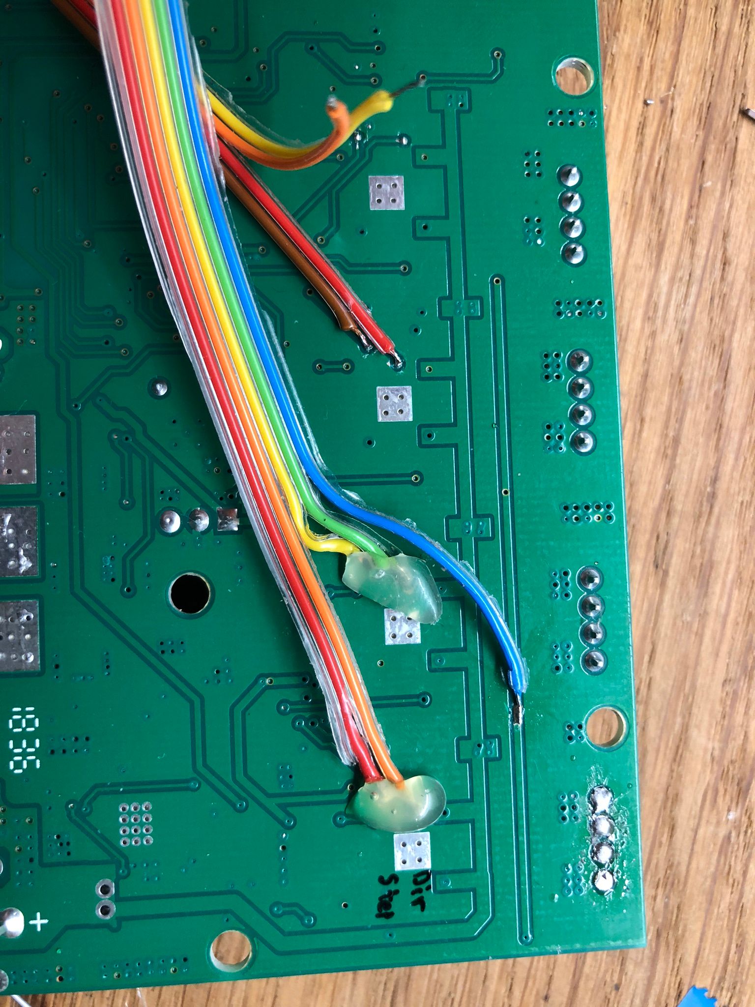 Here you can see the craftsmanship that went into breaking out the stepper motors' pins…