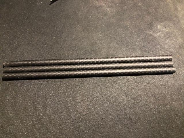 The carbon rods - clearly cut by hand
