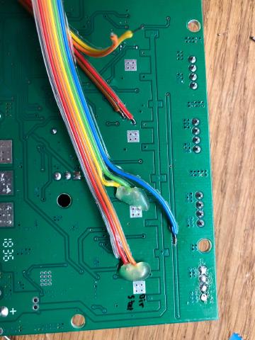 Here you can see the craftsmanship that went into breaking out the stepper motors’ pins…